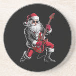 Rock & Roll Christmas Santa Claus Guitar Player Coaster<br><div class="desc">Rock & Roll Christmas Santa Claus Guitar Player</div>