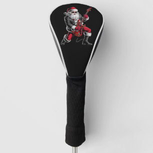 Rock & Roll Christmas Santa Claus Guitar Player Golf Head Cover