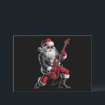 Rock & Roll Christmas Santa Claus Guitar Player Holiday Card<br><div class="desc">Rock & Roll Christmas Santa Claus Guitar Player</div>