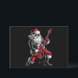 Rock & Roll Christmas Santa Claus Guitar Player Holiday Card<br><div class="desc">Rock & Roll Christmas Santa Claus Guitar Player</div>