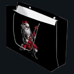 Rock & Roll Christmas Santa Claus Guitar Player Large Gift Bag<br><div class="desc">Rock & Roll Christmas Santa Claus Guitar Player</div>