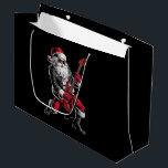 Rock & Roll Christmas Santa Claus Guitar Player Large Gift Bag<br><div class="desc">Rock & Roll Christmas Santa Claus Guitar Player</div>