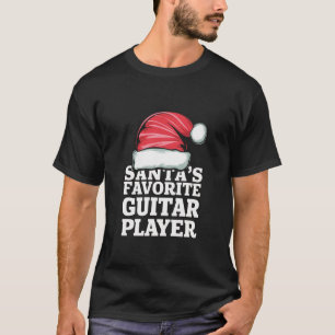 Rock Roll Christmas Santa Claus Guitar Player  T-Shirt