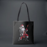 Rock & Roll Christmas Santa Claus Guitar Player Tote Bag<br><div class="desc">Rock & Roll Christmas Santa Claus Guitar Player</div>