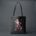 Rock & Roll Christmas Santa Claus Guitar Player Tote Bag<br><div class="desc">Rock & Roll Christmas Santa Claus Guitar Player</div>