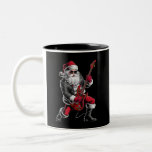 Rock & Roll Christmas Santa Claus Guitar Player Two-Tone Coffee Mug<br><div class="desc">Rock & Roll Christmas Santa Claus Guitar Player</div>