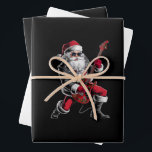 Rock & Roll Christmas Santa Claus Guitar Player Wrapping Paper Sheet<br><div class="desc">Rock & Roll Christmas Santa Claus Guitar Player</div>