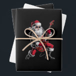 Rock & Roll Christmas Santa Claus Guitar Player Wrapping Paper Sheet<br><div class="desc">Rock & Roll Christmas Santa Claus Guitar Player</div>