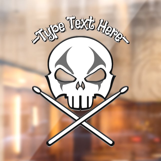 Rock & Roll Decal Personalise Drummer Window Decal (Sheet 2)