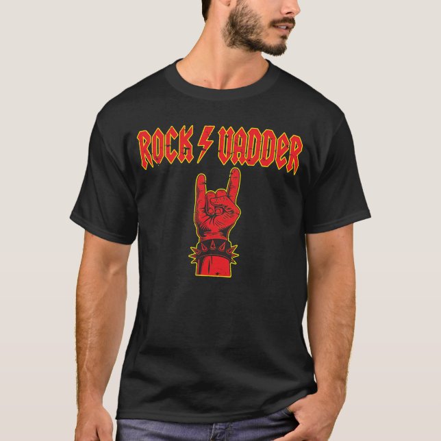 Rock & Roll Devil Greetings Rocker Rock Vadder Bli T-Shirt (Front)