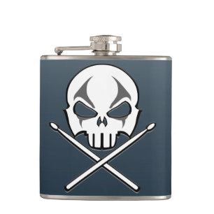 Rock & Roll Flask Heavy Metal Drummer Drink Flask