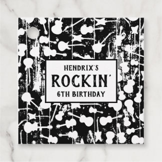Rock & Roll Guitar Birthday Party Favour Tags