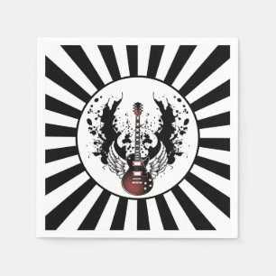Rock & Roll Guitar Rocker Metal Musician Party Napkin