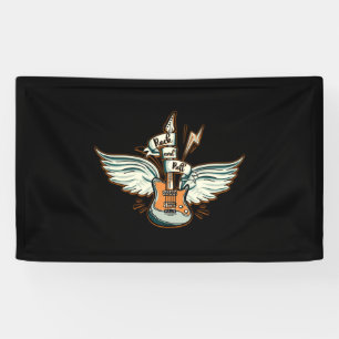 Rock & Roll Guitar Wings Music Banner
