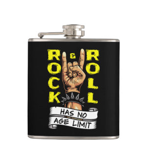 "Rock & Roll Has No Age Limit" Hip Flask