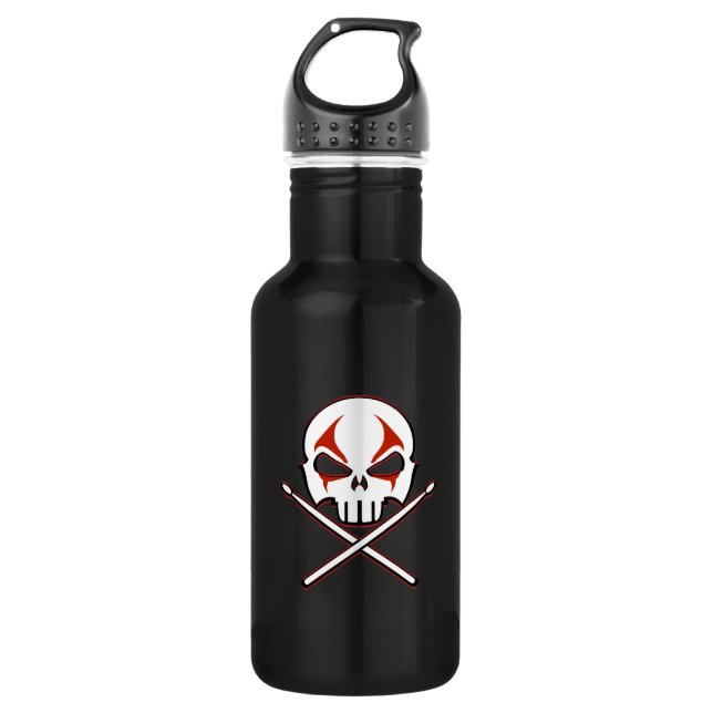 Rock & Roll Heavy Metal Drummer 532 Ml Water Bottle (Front)