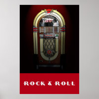 Rock & Roll Jukebox 36 x 24 Poster