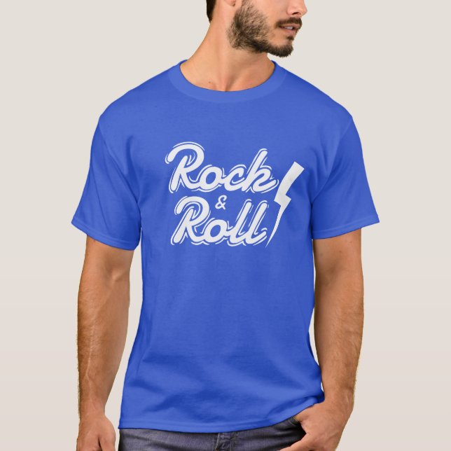 Rock Roll Music Style Genre Guitar Rock Band funny T-Shirt (Front)