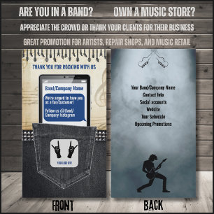 Rock & Roll Musician Business Card