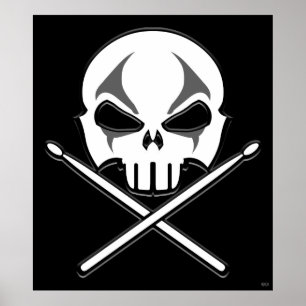 Rock & Roll Poster Heavy Metal Drummer Poster Deco