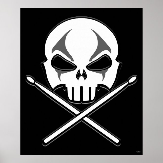 Rock & Roll Poster Heavy Metal Drummer Poster Sm (Front)