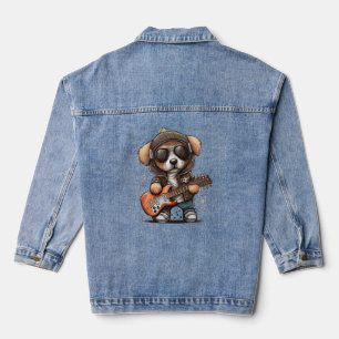 Rock  Roll Puppy Dog (Six)   Denim Jacket