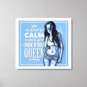 Rock & Roll Queen Stretched Canvas Print