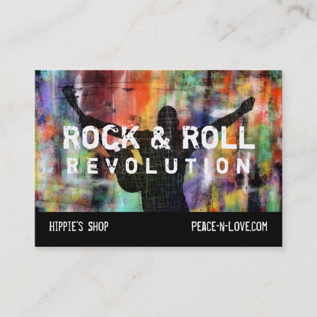 Rock & Roll Revolution Business Card (Front)