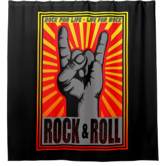 Rock & Roll Shower Curtain