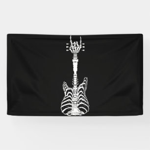 Rock & Roll Skeleton Guitar Music Lover Gift Banner