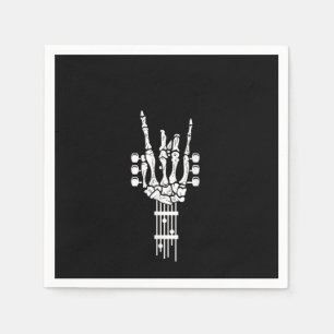 Rock & Roll Skeleton Guitar Music Lover Napkin