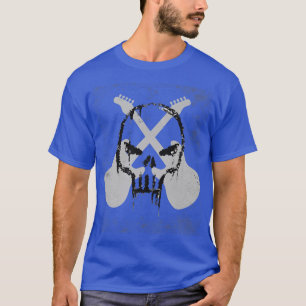 Rock & Roll Skeleton Guitar Player Figurine Music  T-Shirt