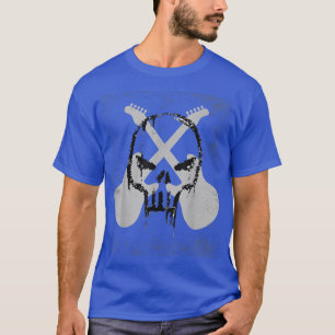 Rock & Roll Skeleton Guitar Player Figurine Music  T-Shirt