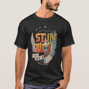 Rock & Roll Stay Wild Spirit Born to Free Birds Wi T-Shirt