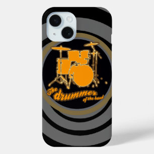 rock & roll ~ the drummer iPhone 15 case