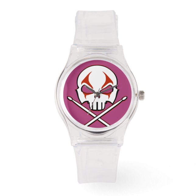 Rock & Roll Watch Heavy Metal Drummer Wrist Watch (Front)