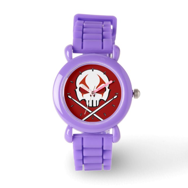 Rock & Roll Watch Heavy Metal Drummer Wrist Watch (Front)