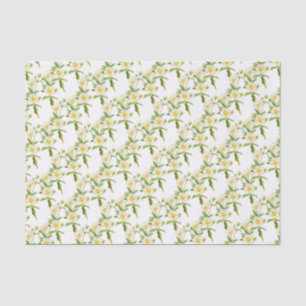 Rock rose art floral white tissue paper