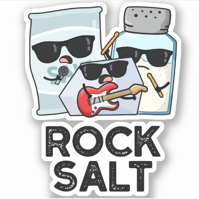 Rock Salt Funny Condiment Music Pun  (Front)