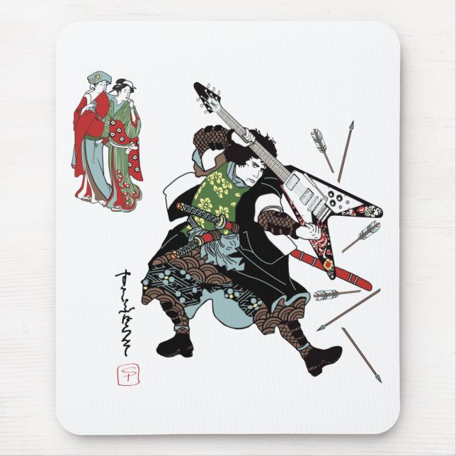 Rock Samurai Mouse Mat (Front)