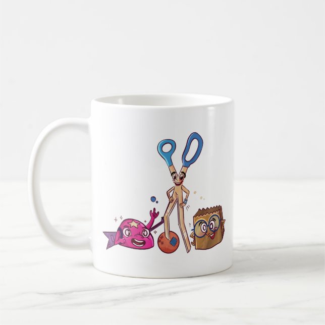 Rock, Scissors, Paperbag Coffee Mug (Left)