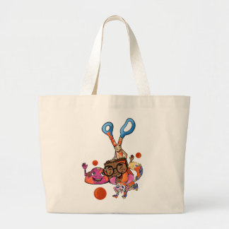 Rock, Scissors, Paperbag with Splashy Large Tote Bag
