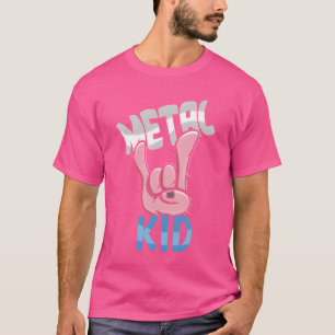Rock Sign Rock Hand Metal Kid Music Lover Rocker f T-Shirt
