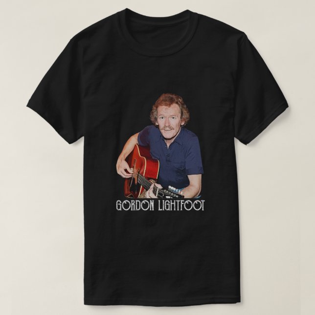 Rock Singer Gordon Lightfoot T-Shirt (Design Front)