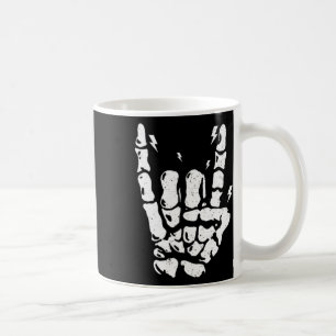 Rock Skeleton Cool Rocker Halloween Men Women Boys Coffee Mug