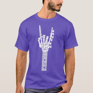 Rock Skeleton Guitar Rock Lover Rocker Guitar Play T-Shirt