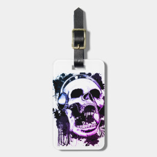 Rock Skull Luggage Tag