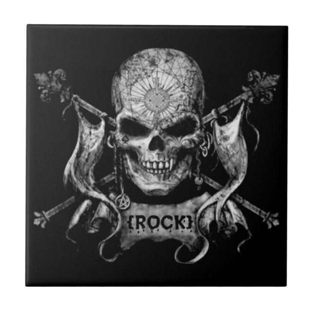 Rock Skull Tile (Front)