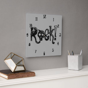 Rock Skulls Wall Clock