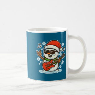 Rock Snowman With Guitar Premium Tri-blend  Coffee Mug